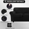 FestiCorp Velvet Sofa Cover for 3 Cushion Couch Sofa Slipcovers