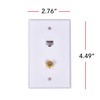 Audiovox TPH567R Coax Wall Plate, Cat5/6 - Quantity 1