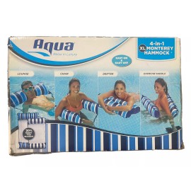 Aqua Leisure 2 PACK EXTRA LARGE aqua 4-in-1 Monterey Hammock Inflatable Pool Float