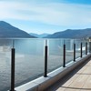 Cvter Glass Railing Post, 24-47 in, No-Punch / 304 Stainless