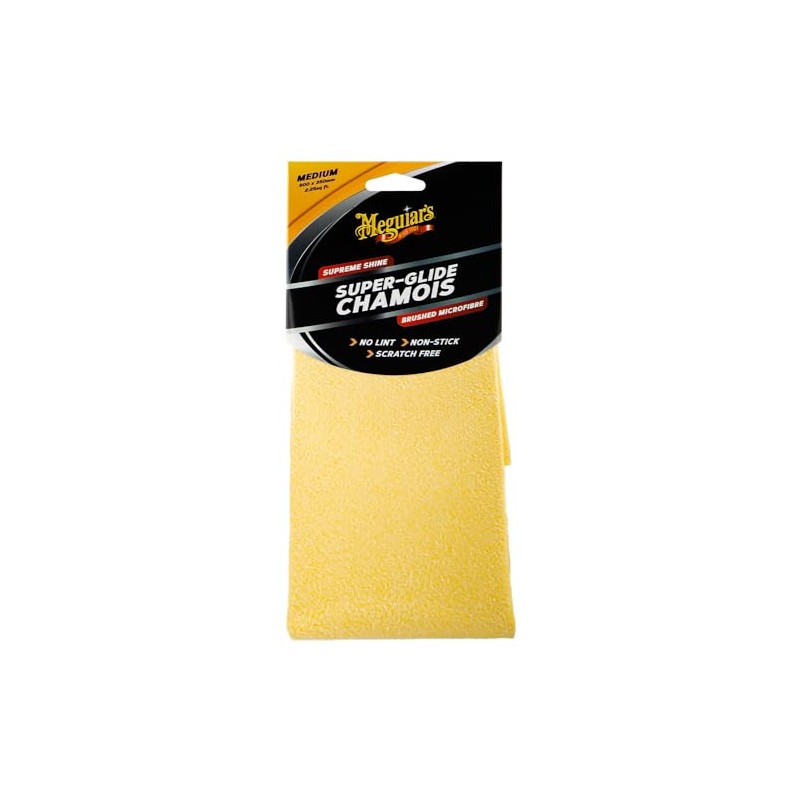 Meguiar's Microwipe Super-Glide Chamois - Microfibre Chamois Towel for Cars