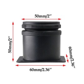 Kyuionty Kyuionty Set of 4 Stainless Steel Furniture Legs 2 Inch, Adjustable Round Cabinet Legs 2" Dia Kitchen Feet, Metal Replacement Legs for Cabinet Sofa Couch Shelves Table (Black)