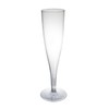 Party Essentials One Piece 5 oz. Plastic Champagne Flutes, Clear