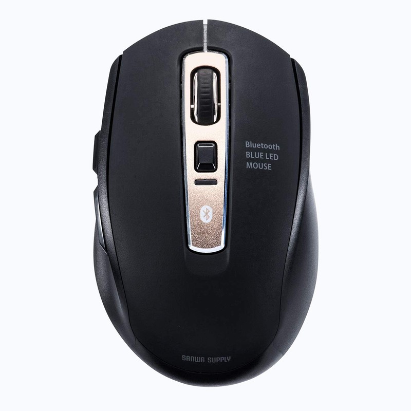 Sanwa Direct 400-MA125BK Bluetooth Mouse, Silent, 5 Buttons, Back/Forward Buttons,