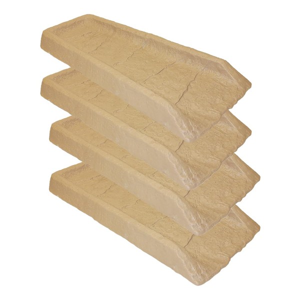 Emsco Group 2100-4 Downspout, 4 pk-Sandstone Rain Splash Block, 4