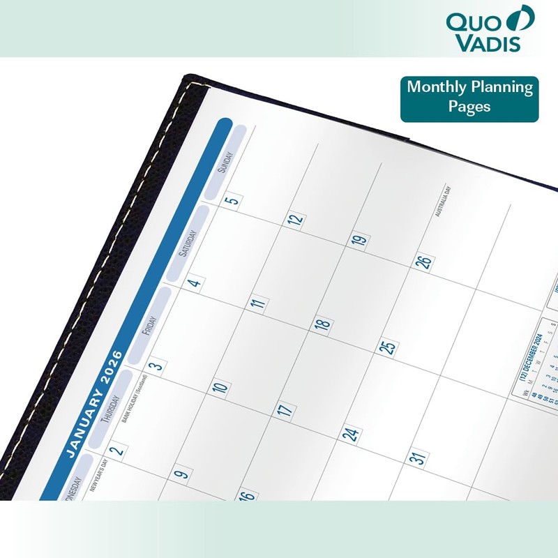 Quo Vadis 2026 Refill for Minister - Weekly/Monthly Planner -