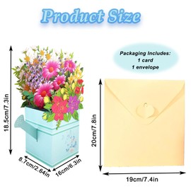 Birthday Card, Birthday Cards For Women, 3D Floral Design Eco-Friendly Materials For Her Mother Wife Grandmother Birthday Mother’s Day Anniversary Surprise