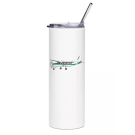 Cessna Caravan Stainless Steel Water Tumbler with straw - 20oz.