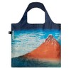 LOQI HO.RF Museum Hokusai's Reusable Shopping Bag, Polyester, Red Fuji,