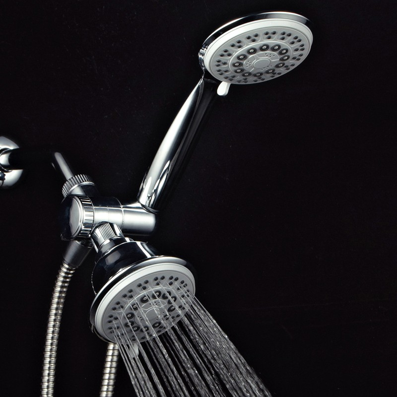 PowerSpa 30-setting G-Style Gray-Face Shower-Head Combo