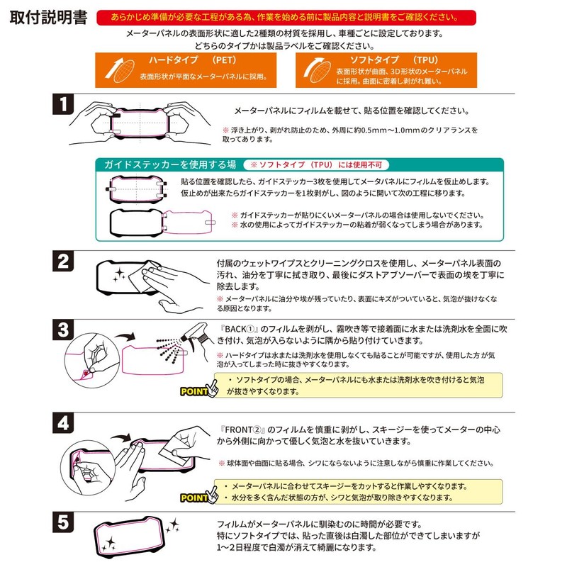 ディーアールシー(DRC) MT-09 '25, XSR900GP '24 メータースクリーン プロテクティブフィルム TPU 専用形状 2セット入り