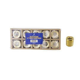 Mega Candles 10 pcs Gold Ceramic Chime Ritual Spell Candle Holders, Great for Casting Chimes, Rituals, Spells, Vigil, Witchcraft, Wiccan Supplies & More