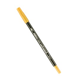 Uchida 1122-C-82 Marvy Extra Fine Tip Le Plume II Double Ender Marker Pen, Mustard