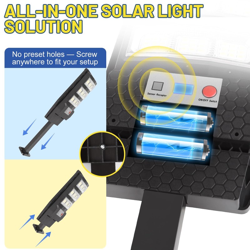 Solar Lights Outdoor Waterproof 4 Pack, Flood Lights Motion Sensor