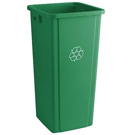 PRO&Family 92 Qt. / 23 Gallon / 87 Liters Green Square Recycle Bin. Trash Bin Kitchen Garbage Can Waste Basket Recycle Bin
