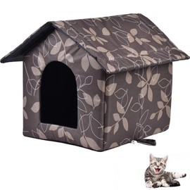 MUYYIKA Waterproof Cat House for Outdoors, Dog Pets House, Winter Resistant, Foldable Winter Warm Oxford Cat Shelter Cat Kennel Pet House Cat Bed for Outdoor Feral Cat Dog