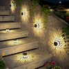Hapjoy Solar Fence Lights 2 Pack Outdoor Deck Step Wall