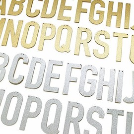 LET IT SNOW Glitter Banner in Gold or Silver