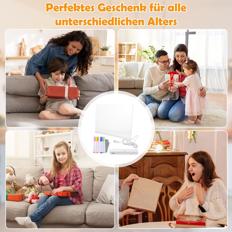 LED Note Board, Night Light, Note Board with 7 Colours,