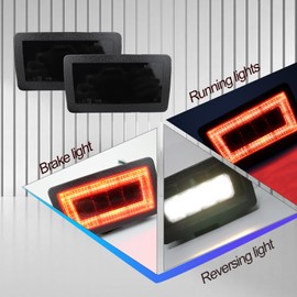 BINQIGOO - Soporte de montaje LED completo para parachoques trasero reflector trasero antiniebla tercera luz de freno compatible con Subaru Impreza WRX/STI, Crosstrek, función como lámpara de