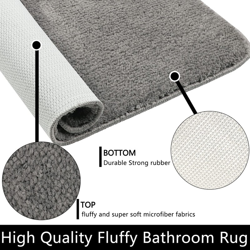 Famibay Bath Mat Non Slip Washable Bathroom Mat Super Absorbent
