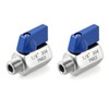 QWORK Mini Ball Valve, 2 Pack 1/4" NPT Thread Female