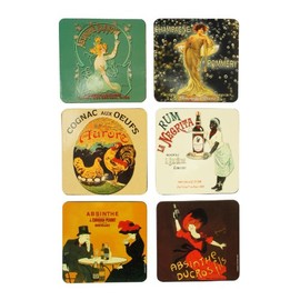 Cartexpo L'ALCOOL Retro Coasters Set of 6