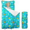 Toddler Nap Mat with Removable Pillow and Blanket, Sleeping Bag