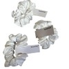 3 Pack Spoiled Child White Satin Hair Scrunchies