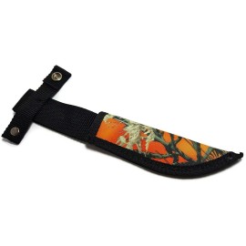 Case XX Fixed Blade Knife Belt Sheath Orange Camo Nylon Pouch 5.5" Blades