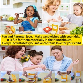 CHICHAUS Sandwich Cutter and Sealer, Square Pocket Sandwiches Cutter Uncrustables Maker, Sandwich Cutters for kids love lunchables (Red)