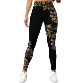 HIVICHI Printed Paisley Leggings for Women Crazy Pattern High Waisted Workout Yoga Pants, X-Large, WLG-029995