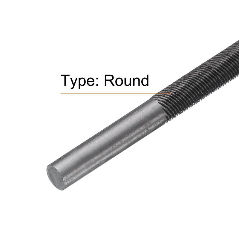 sourcing map Chainsaw File 11/64"(4.5mm) Chrome Steel Double Cut Round