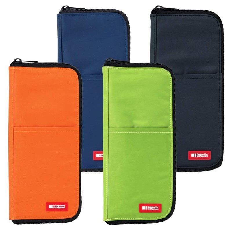 LIHIT LAB A7652-24 Flat Pencil Case, Black