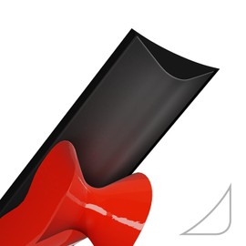 Flexible Molding Trim, Flexible Bendable Adhesive Caulking Strip, Molded Trim, Peel and Stick Home Decorative Edge for Bathroom, Kitchen, Floor, Wall (Black, 0.83in x 0.24in x 10ft)