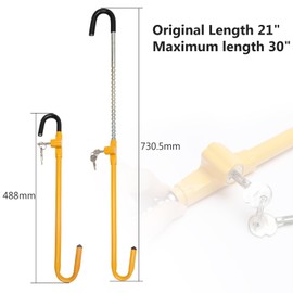 MaySpare Universal Steering Wheel Brake Lock, Adjustable Safety Brake Pedal Lock, Anti-Theft Device, Protect Vehicle Safety