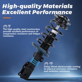 KUIPERAUTO Front and Rear Struts and Shocks Complete Assembly Shocks Absorbers Coil Spring Compatible for 2007-2012 Nissan Altima Coupe/Sedan 2.5L 172392 172393 (Set of 4)