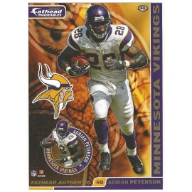 ADRIAN PETERSON FATHEAD TRADEABLES MINNESOTA VIKINGS LOGO OKLAHOMA SOONERS #A8