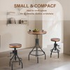 BOKKOLIK Industrial Bar Table, Counter Height 30-36inch Height Adjustable, Swivel