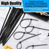 Reallnaive 500 Pcs 4 Inch Zip Ties Heavy Duty 120