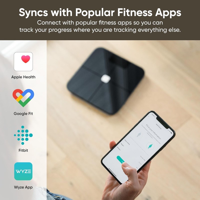 Wyze Smart Scale, Scale for Body Weight, Digital Bathroom Scale