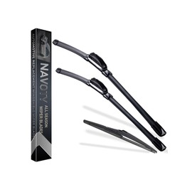 NAVOTY 3 Wipers Factory Replacement for Jeep Cherokee 2014 2015 2016 2017 2018 2019 2020 2021 Original Equipment Windshield Wiper Blades Set 26"+18"+14" (Set of 3) U/J HOOK
