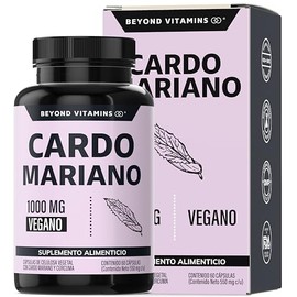 Beyond Vitamins | Cardo Mariano (extracto de Silimarina 100% natural y vegano | Milk Thystle | Fórmula Premium potenciada con Raíz de Cúrcuma | 60 cáp