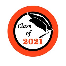 Graduation Class of 2022 Envelope Seals, Stickers, labels, tags, orange (1.5 inch (30 stickers))