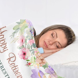 Classy Retirement Gifts for Women 2024, Retired Gifts for Women Coworker, Coworker Leaving Gifts Blanket 50"x60", Retirement Decorations for Women, Womens Goodbye Gifts, Going Away Gifts Idea