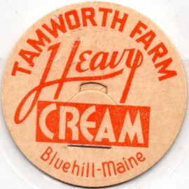 Milk Bottle Cap - Tamworth Farm - Bluehill, Maine - Heavy CREAM