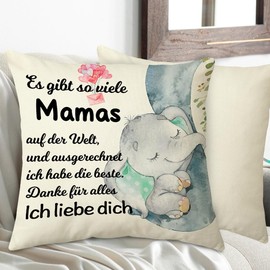 Mum, Gifts for Mum, Birthday Gift for Mum, Cushion Cover 45 x 45, Funny Cushion Cover, Thank You Mum Gift, Cushion Cover Set Cushion Case