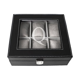 Cathy 's Concepts Personalizado para Hombre Caja de Reloj de Piel sintético, Q, 1