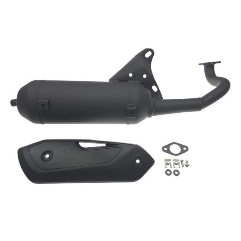 Silent-Pro Black Exhaust - Fits Yamaha Jog RR, Axis, Why,