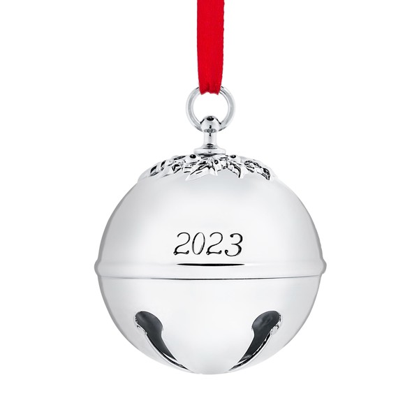 Klikel Christmas Bell Ornament 2023 - Sleigh Bell Christmas Ornament 2023 - Christmas Holy Ball 2023 Ornament - Bell Ornament for Christmas Tree - Sleigh Bell Engraved 2023-9th Annual Edition